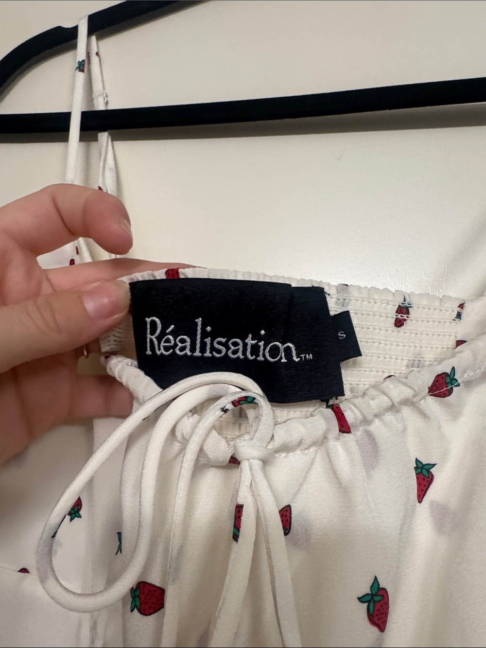 Reformation Par White Midi Dress with Red Strawberry Print - Picture 3 of 5